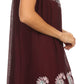 Sakkas Jodie Embroidered Scoop Neck Tie Dye Top / Blouse