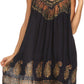 Sakkas Jodie Embroidered Scoop Neck Tie Dye Top / Blouse