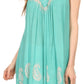 Sakkas Jodie Embroidered Scoop Neck Tie Dye Top / Blouse