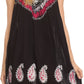 Sakkas Jodie Embroidered Scoop Neck Tie Dye Top / Blouse