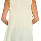 Sakkas Embroidered Watercolor Palm Tree Flared Hem Blouse