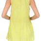 Sakkas Embroidered Watercolor Palm Tree Flared Hem Blouse