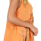 Sakkas Embroidered Watercolor Palm Tree Flared Hem Blouse