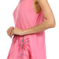 Sakkas Embroidered Watercolor Palm Tree Flared Hem Blouse