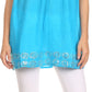 Sakkas Tyra  Sequin Embroidered Relaxed Fit Sleeveless V-Neck Top