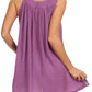 Sakkas Tyra  Sequin Embroidered Relaxed Fit Sleeveless V-Neck Top