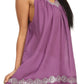 Sakkas Tyra  Sequin Embroidered Relaxed Fit Sleeveless V-Neck Top