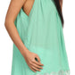 Sakkas Tyra  Sequin Embroidered Relaxed Fit Sleeveless V-Neck Top