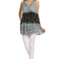 Sakkas  Lexi Embroidered two tone Sleeveless V neck Top