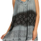 Sakkas  Lexi Embroidered two tone Sleeveless V neck Top