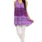 Sakkas  Lexi Embroidered two tone Sleeveless V neck Top