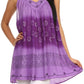 Sakkas  Lexi Embroidered two tone Sleeveless V neck Top