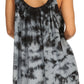 Sakkas Ashanti Embroidered Trim Picot Rayon Tie Dye Tank Top
