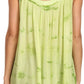 Sakkas Ashanti Embroidered Trim Picot Rayon Tie Dye Tank Top