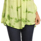Sakkas Ashanti Embroidered Trim Picot Rayon Tie Dye Tank Top