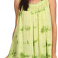 Sakkas Ashanti Embroidered Trim Picot Rayon Tie Dye Tank Top