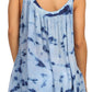 Sakkas Ashanti Embroidered Trim Picot Rayon Tie Dye Tank Top