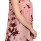 Sakkas Ashanti Embroidered Trim Picot Rayon Tie Dye Tank Top