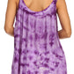 Sakkas Ashanti Embroidered Trim Picot Rayon Tie Dye Tank Top