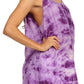 Sakkas Ashanti Embroidered Trim Picot Rayon Tie Dye Tank Top