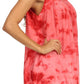 Sakkas Ashanti Embroidered Trim Picot Rayon Tie Dye Tank Top