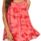 Sakkas Ashanti Embroidered Trim Picot Rayon Tie Dye Tank Top