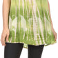 Sakkas Kalelay Long Tall Sleeveless Tie Dye Embroidered Tank Top Blouse Shirt