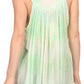 Sakkas Kalelay Long Tall Sleeveless Tie Dye Embroidered Tank Top Blouse Shirt