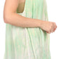 Sakkas Kalelay Long Tall Sleeveless Tie Dye Embroidered Tank Top Blouse Shirt