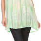 Sakkas Kalelay Long Tall Sleeveless Tie Dye Embroidered Tank Top Blouse Shirt