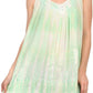 Sakkas Kalelay Long Tall Sleeveless Tie Dye Embroidered Tank Top Blouse Shirt