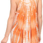 Sakkas Kalelay Long Tall Sleeveless Tie Dye Embroidered Tank Top Blouse Shirt
