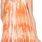 Sakkas Kalelay Long Tall Sleeveless Tie Dye Embroidered Tank Top Blouse Shirt