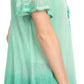 Sakkas Vilma Long Blouse With Embroidery Lace Cap Sleeves And Corset Enclosure