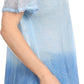 Sakkas Vilma Long Blouse With Embroidery Lace Cap Sleeves And Corset Enclosure