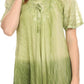 Sakkas Vilma Long Blouse With Embroidery Lace Cap Sleeves And Corset Enclosure
