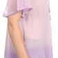 Sakkas Vilma Long Blouse With Embroidery Lace Cap Sleeves And Corset Enclosure