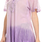 Sakkas Vilma Long Blouse With Embroidery Lace Cap Sleeves And Corset Enclosure