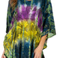 Sakkas Ellesa Ombre Tie Dye Circle Poncho Blouse Shirt Top With Sequin Embroidery