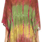 Sakkas Ellesa Ombre Tie Dye Circle Poncho Blouse Shirt Top With Sequin Embroidery