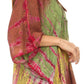 Sakkas Ellesa Ombre Tie Dye Circle Poncho Blouse Shirt Top With Sequin Embroidery
