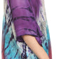 Sakkas Ellesa Ombre Tie Dye Circle Poncho Blouse Shirt Top With Sequin Embroidery