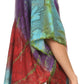 Sakkas Ellesa Ombre Tie Dye Circle Poncho Blouse Shirt Top With Sequin Embroidery