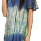 Sakkas Dina Relaxed Fit Sequin Tie Dye Embroidery Cap Sleeves Blouse / Top