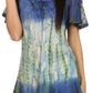 Sakkas Dina Relaxed Fit Sequin Tie Dye Embroidery Cap Sleeves Blouse / Top