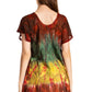 Sakkas Dina Relaxed Fit Sequin Tie Dye Embroidery Cap Sleeves Blouse / Top