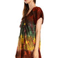 Sakkas Dina Relaxed Fit Sequin Tie Dye Embroidery Cap Sleeves Blouse / Top