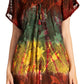Sakkas Dina Relaxed Fit Sequin Tie Dye Embroidery Cap Sleeves Blouse / Top