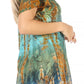 Sakkas Dina Relaxed Fit Sequin Tie Dye Embroidery Cap Sleeves Blouse / Top