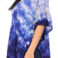 Sakkas Lepha Long Wide Multi Colored Tie Dye Sequin Embroidered Poncho Top Blouse
